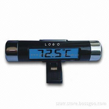 Multifunction Car Thermometer with LCD Display, AG3 x 2 Pieces Batteries, Sized 83.5 x 19 x 20mm